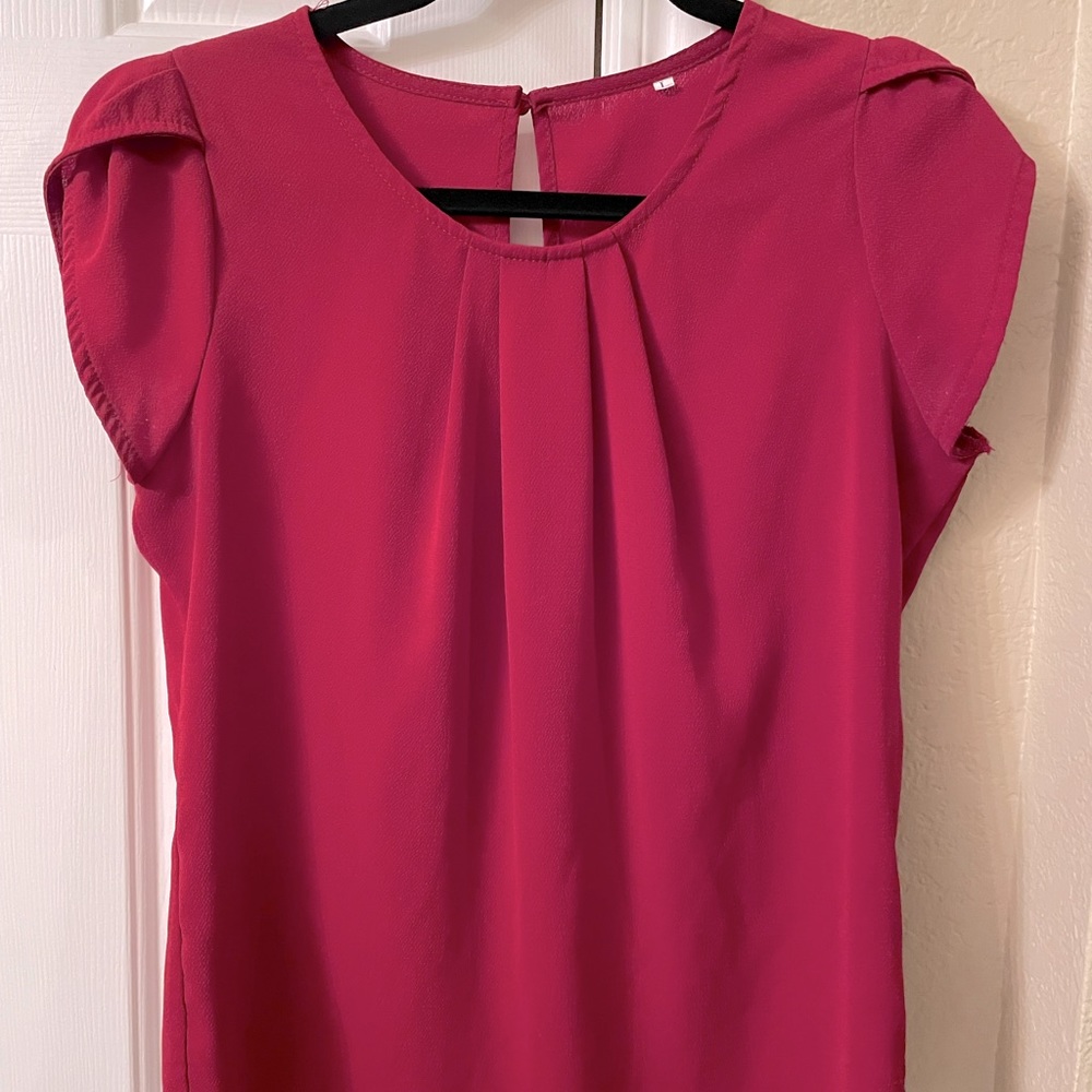 Maroon blouse from Shein